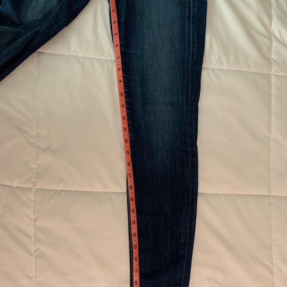 7 For All Mankind Blue the Skinny Jeans Classic Fit Sz 25 - Picture 13 of 14
